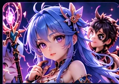 Detailed fantasy anime collectible figurines